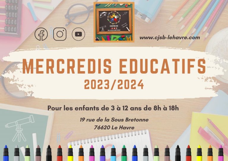 MERCREDIS ÉDUCATIFS 2023/2024 CJSB LE HAVRE